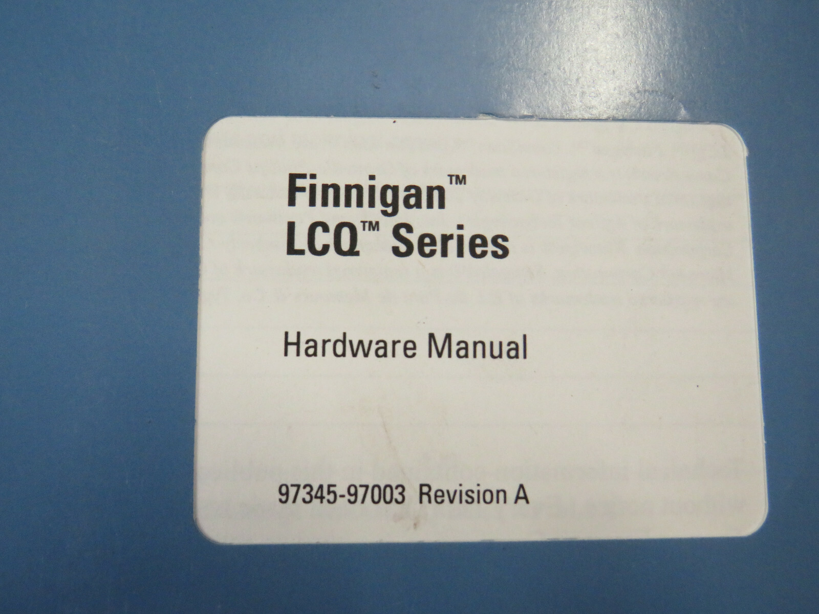 Thermo Scientific 97345-97000 Rev A Finnigan LCQ Series Preinstallation Guide
