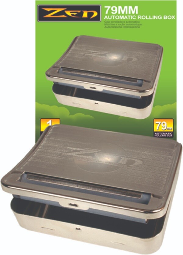 ZEN 79MM 1 1/4 AND 1 1/2 SIZE AUTOMATIC CIGARETTE ROLLING BOX