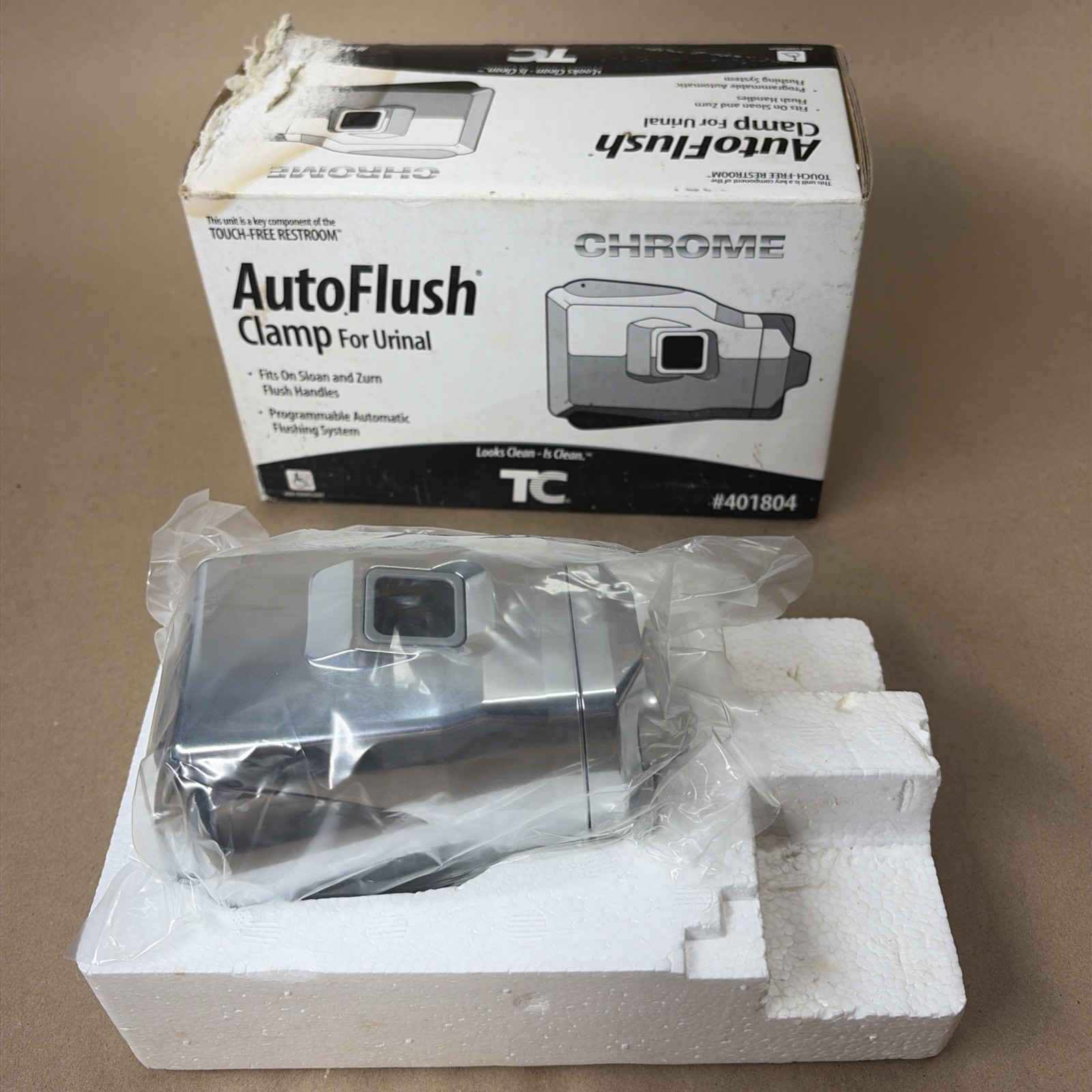 TC Technical Concepts 401187-a Auto Flush Toilet Flushing System - Chrome New