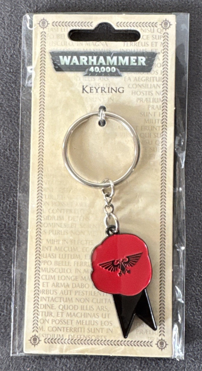 Warhammer 40k OOP commemorative Purity Seal Keyring Keychain New Sealed