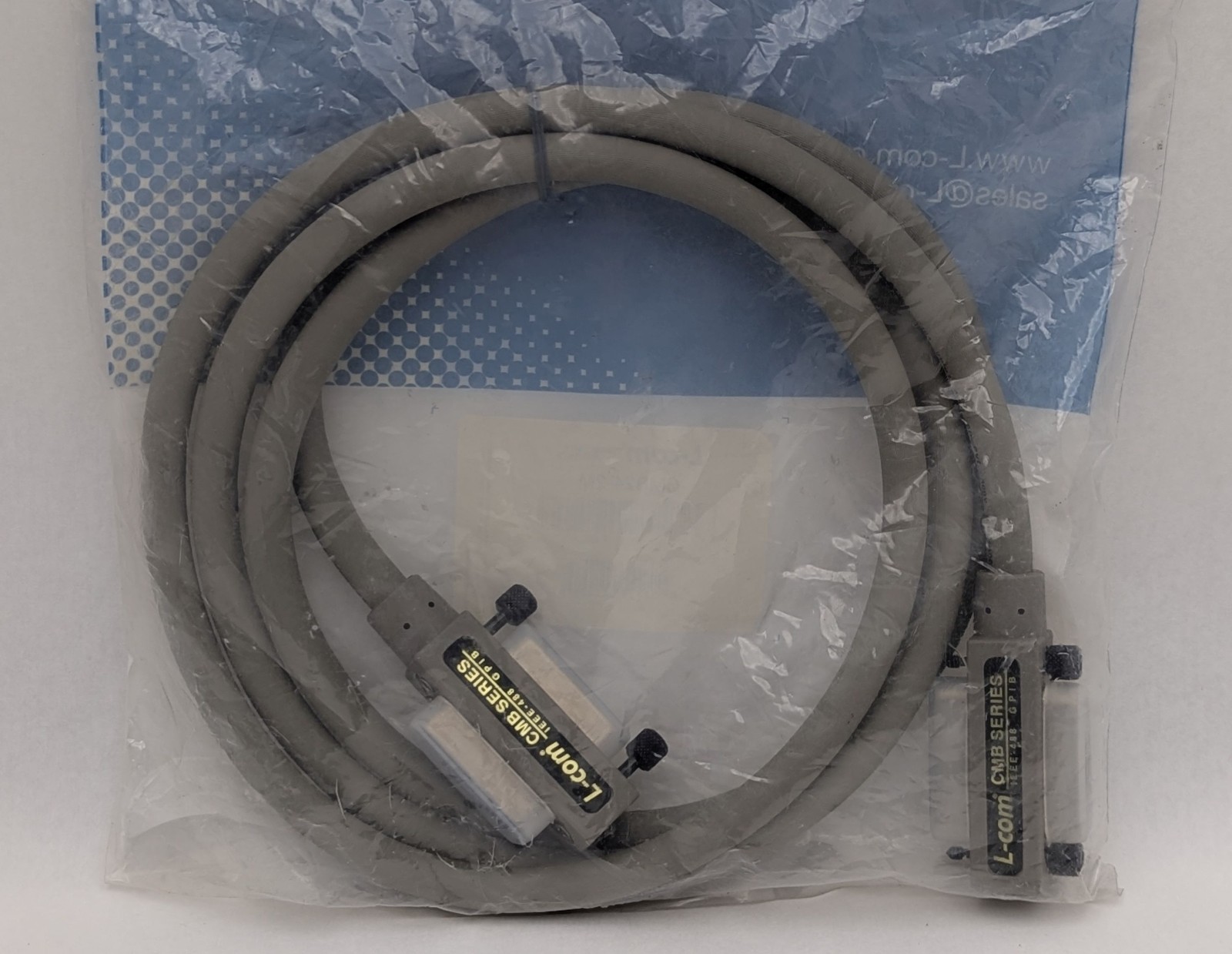 NEW L-Com CMB24-2M Molded IEEE-488 GPIB Cable 2m (6.5ft) Shielded Stackable NIP