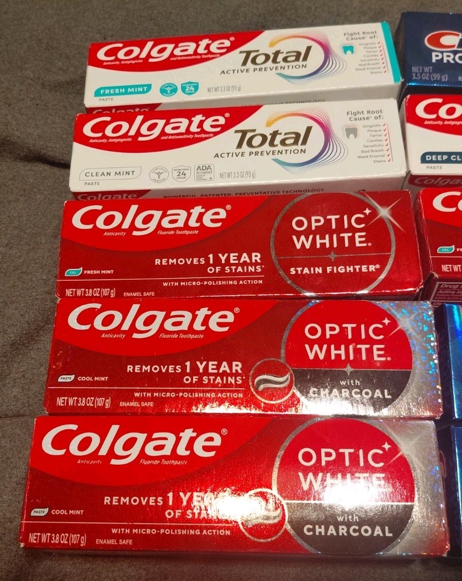 Lot Of 13 Colgate & Crest Toothpaste. Various Sizes. See Description