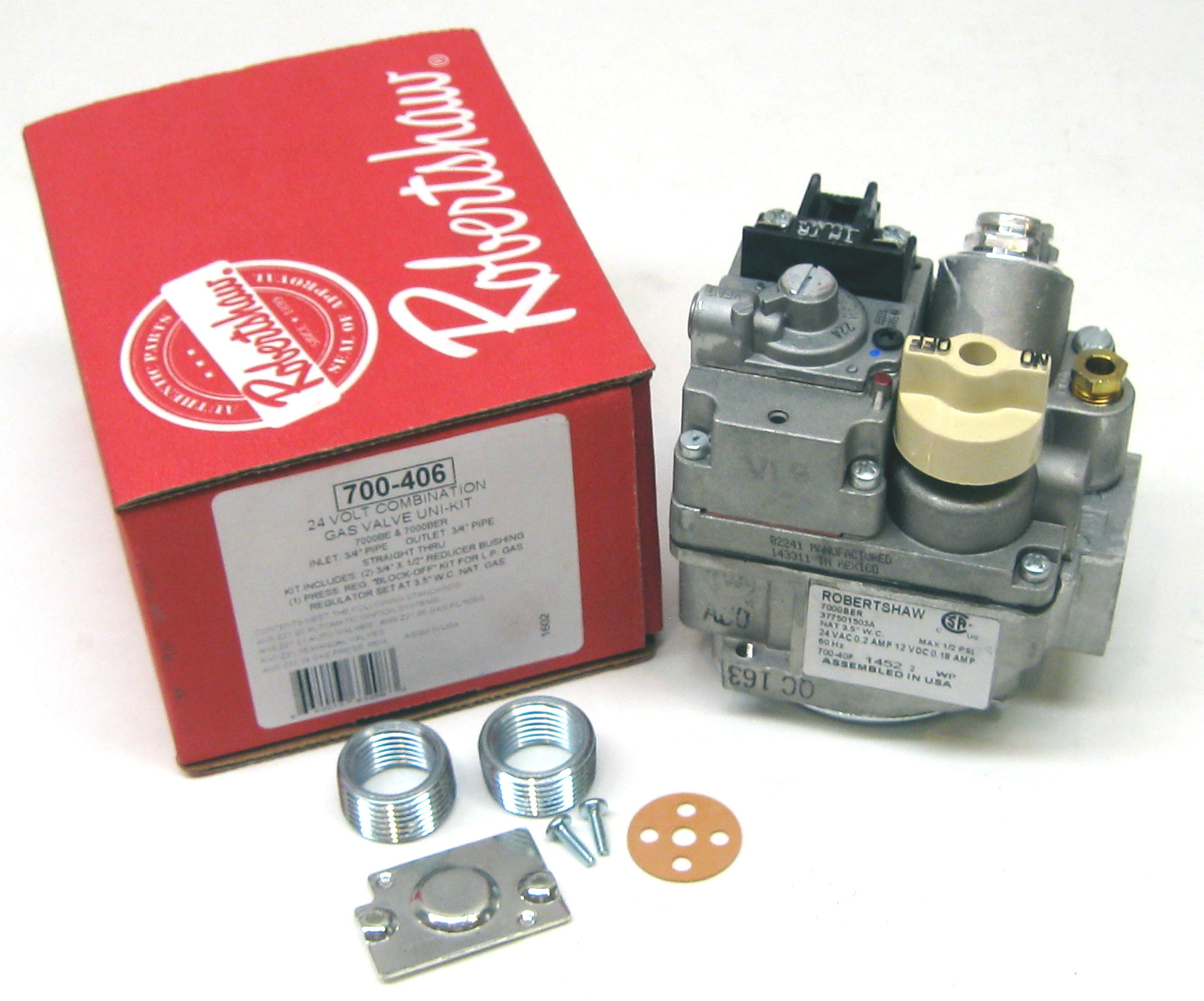 Robertshaw 24 Volt Gas Valve 700-406 7000BE 7000BER 300,000 BTU