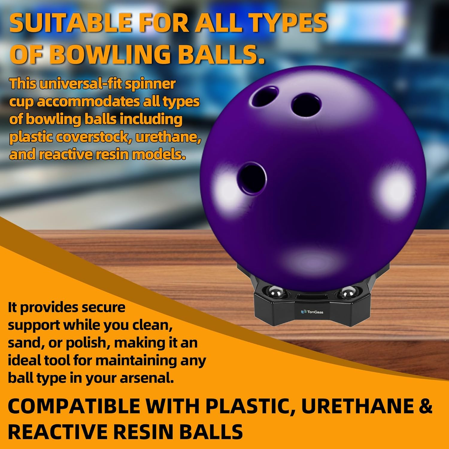 Bowling Basics Accessories Kit, Bowlings Rotating Ball Cup Display