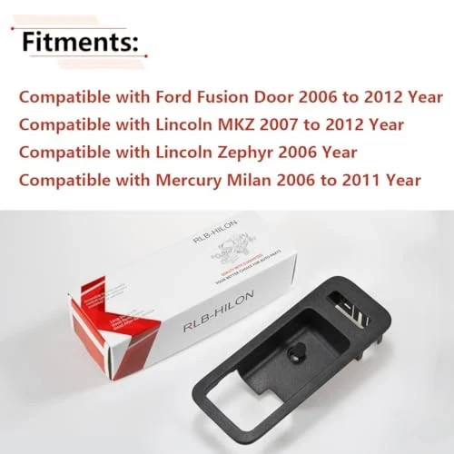 Front Left Interior Door Handle Trim Bezel Compatible with Ford Fusion 2006