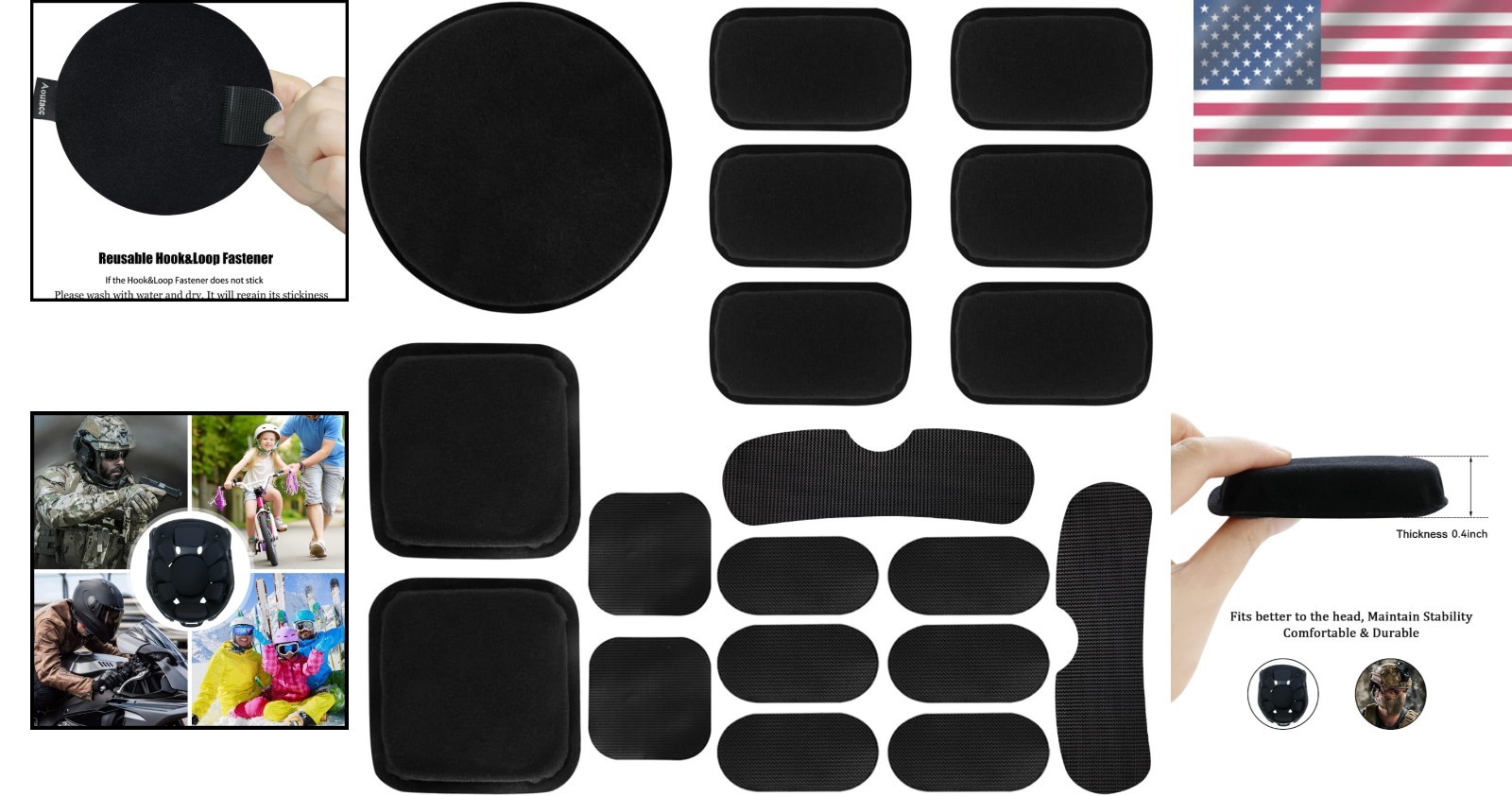 Universal Airsoft Helmet Pads Set - Comfortable Foam Padding Kit for All Helmets
