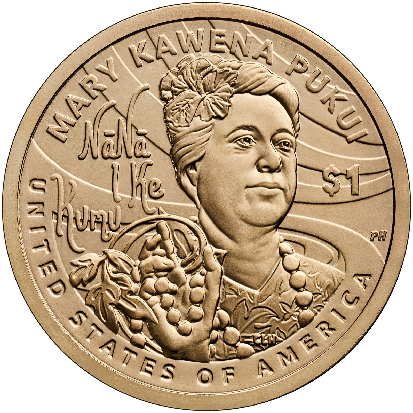 2025 D $1 Native American - Mary Kawena Pukui - Golden Dollar