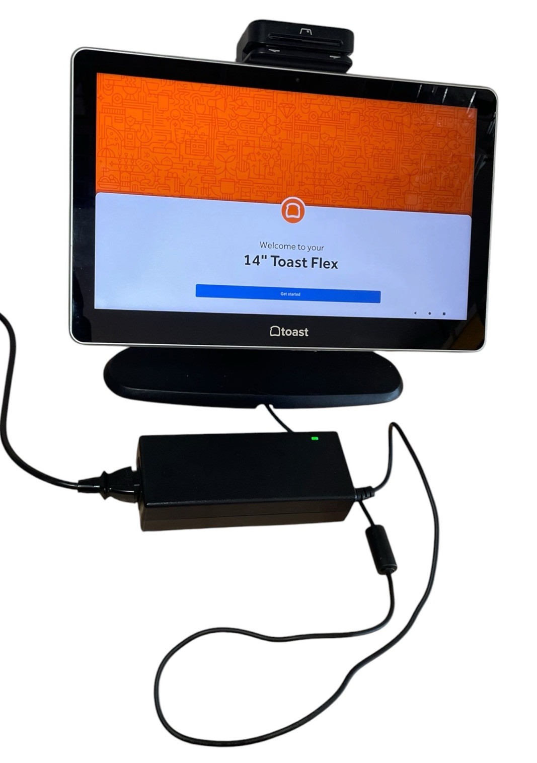 Toast Flex 14 POS Terminal TT200 MSR Reader Stand w/Power Supply - Factory Reset