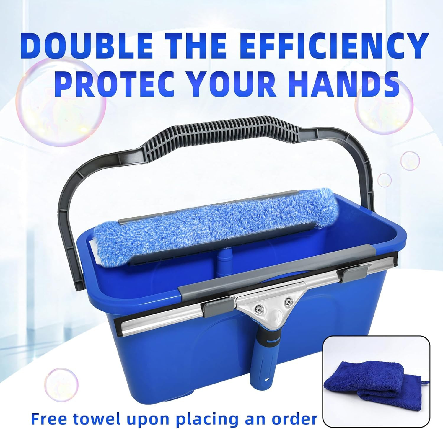Squeegee with Shelf Storage for Window Cleaning,Window Cleaning Squeegee kit wit