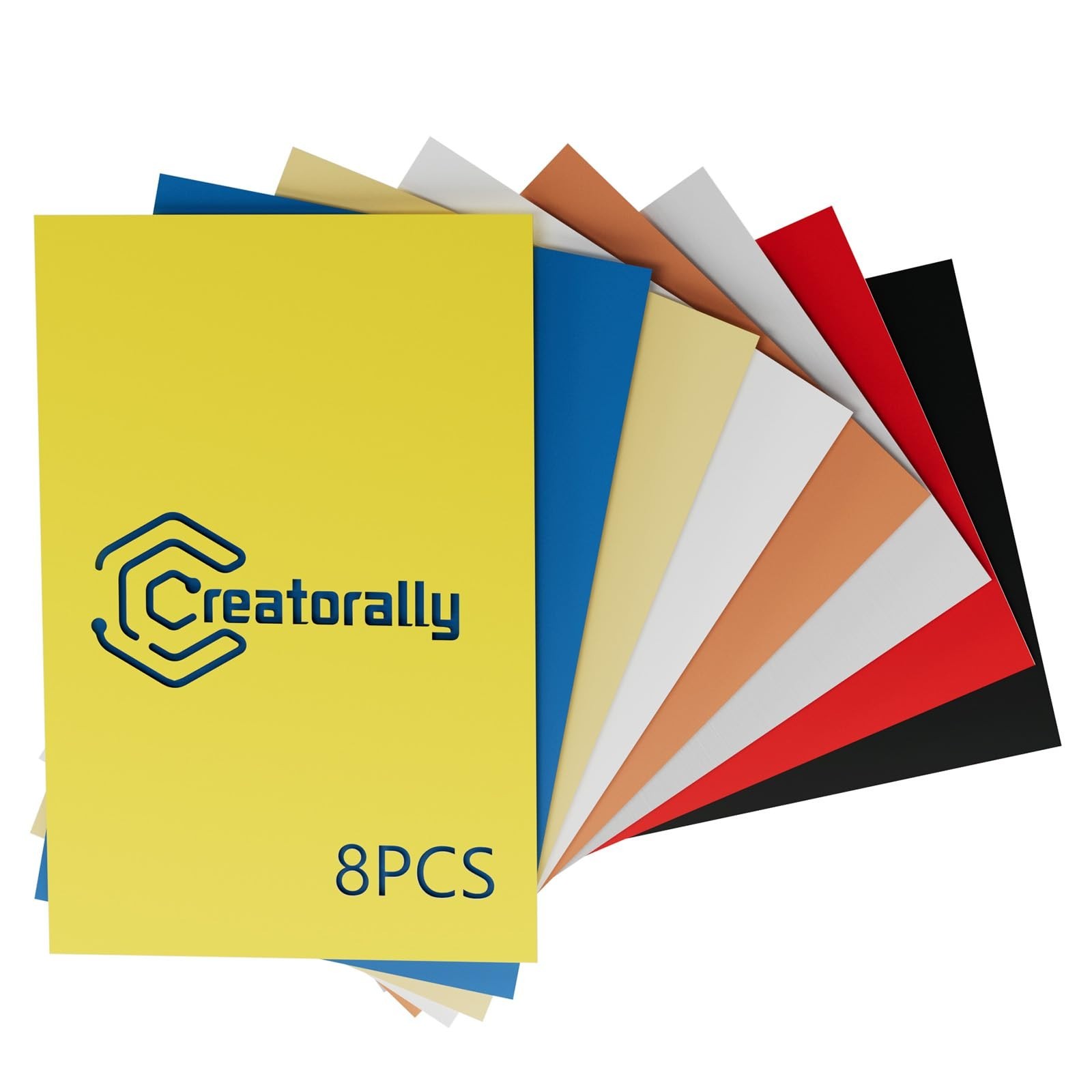 8pcs Laser Engraving ABS Plastic Sheets 12x8" Two-Color Board Sign Blank Variety