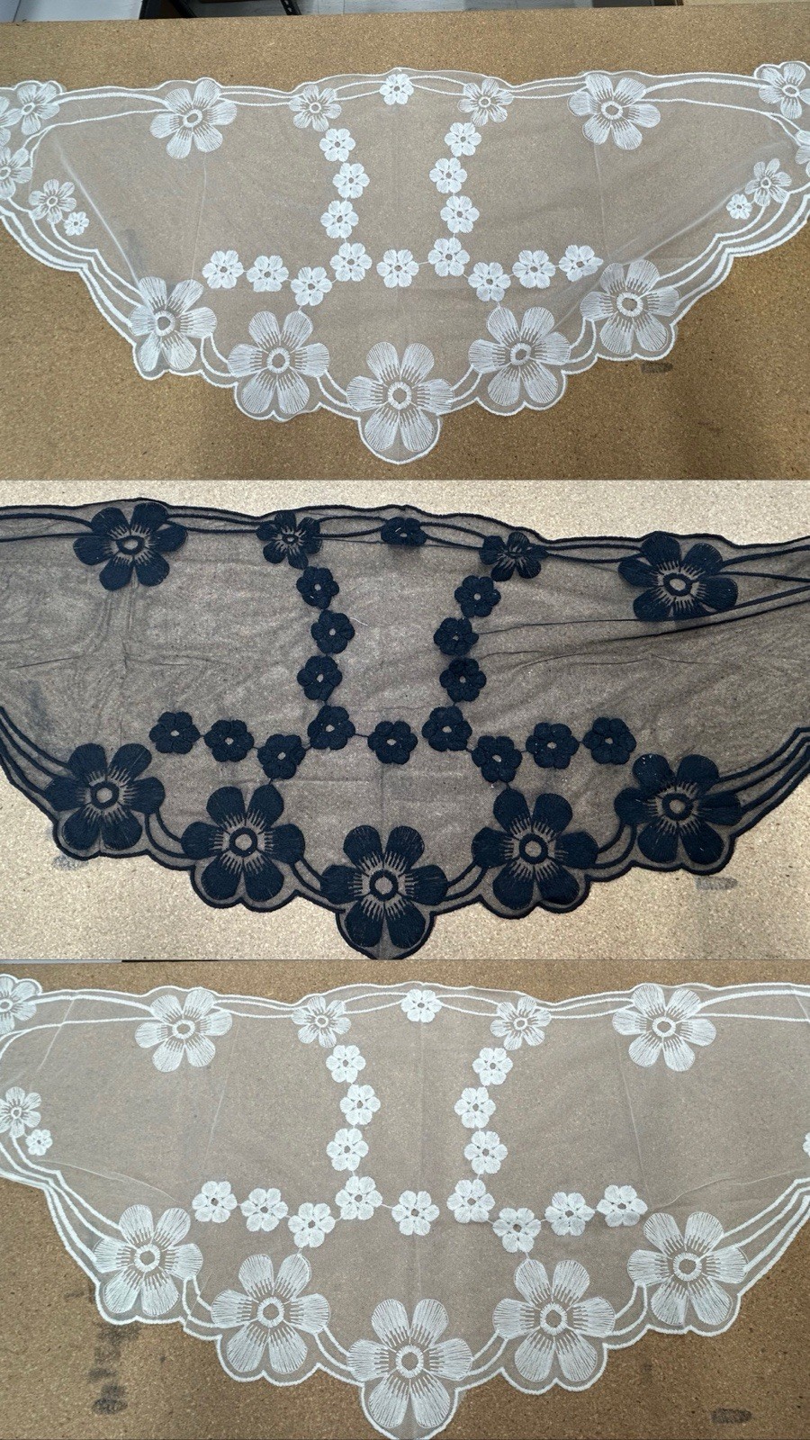 Set Of 6 X Mass Veil Triangle Head Covering Religious Church Scarf Veil Shawl