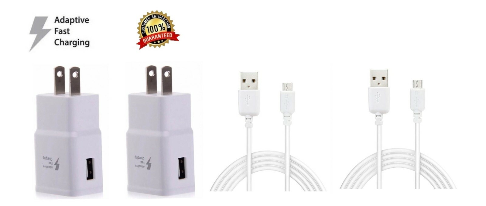 2x Fast Rapid Wall Charger+ Charging Cable Cord For Samsung Galaxy J3 J7 S6 / S7