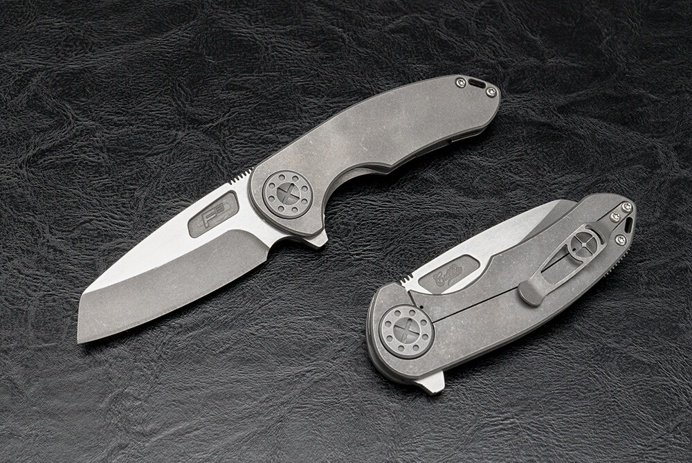 Curtiss Knives F3 Medium Wharny Flipper Knife SW Blade w/ Ti HDL STD Slim