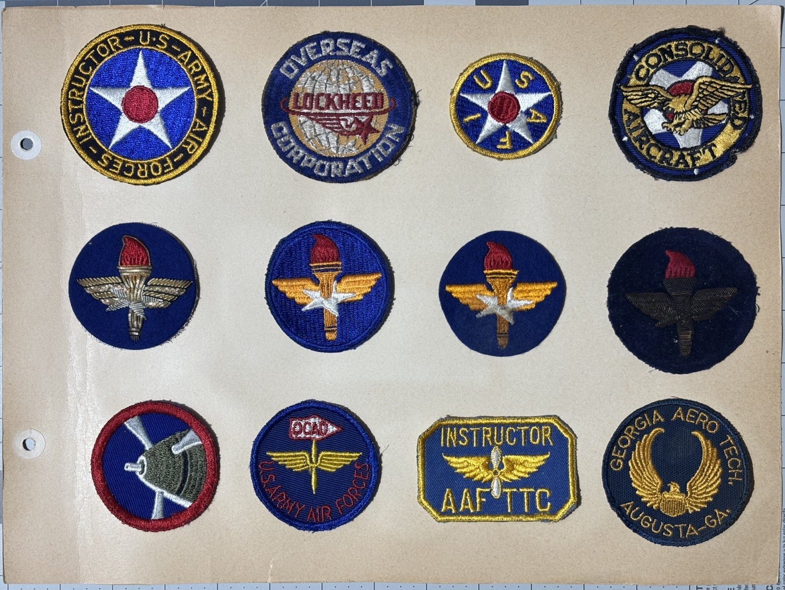 G W Lawrence Air Force Air Training Command Wool Patch Inv 33-7