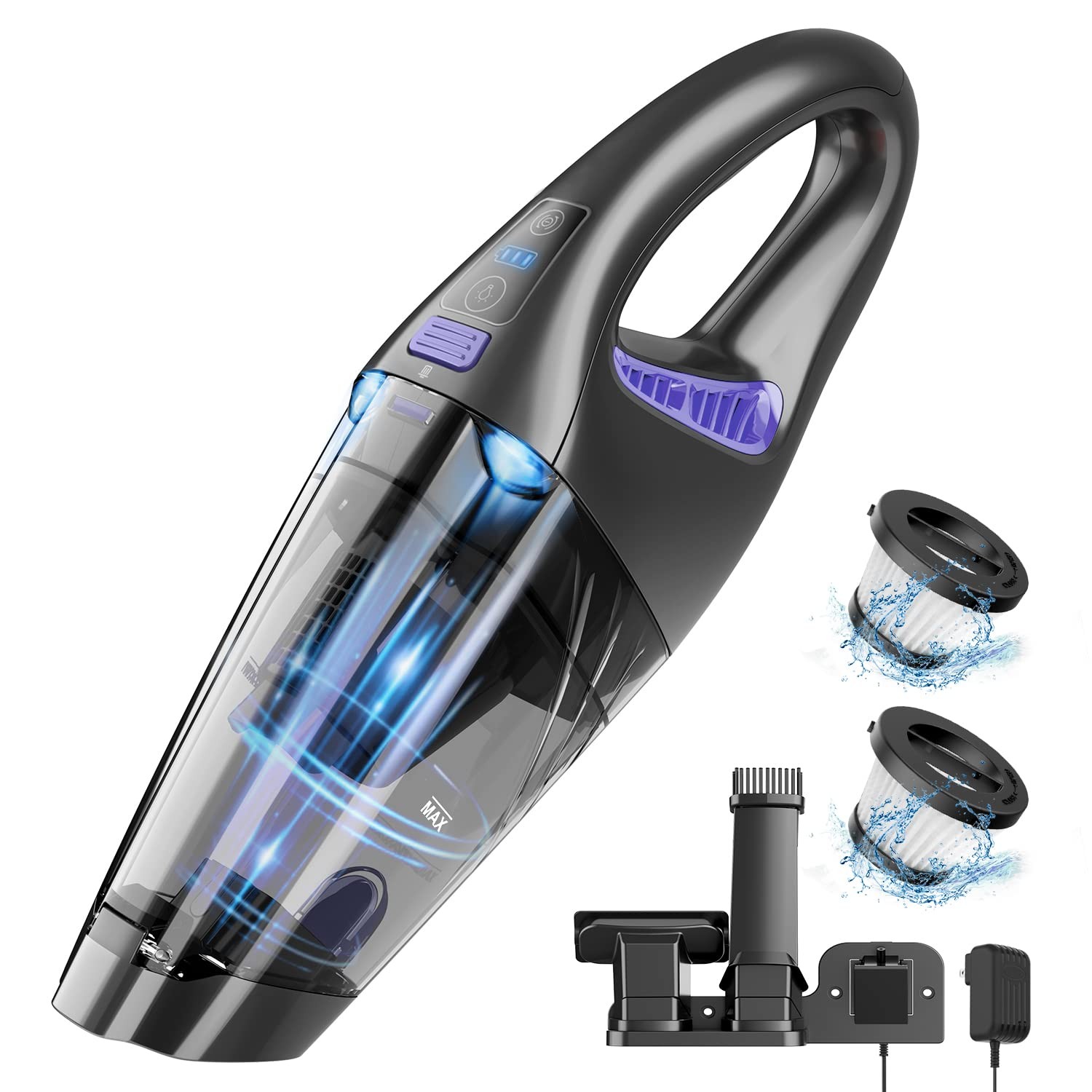 Cordless Handheld Vacuum Cleaner 9000PA Rechargeable Car Vacuum Hand Vac