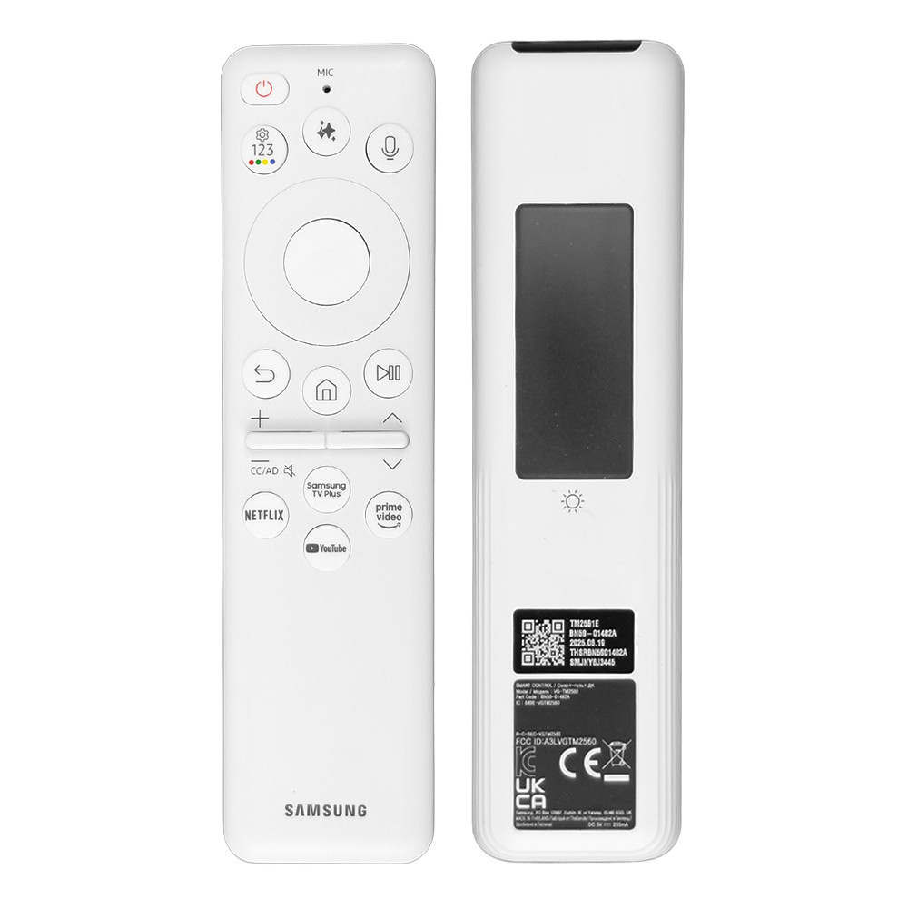 New Original White Samsung BN59-01482A Solar Cell Smart TV Voice Remote Control