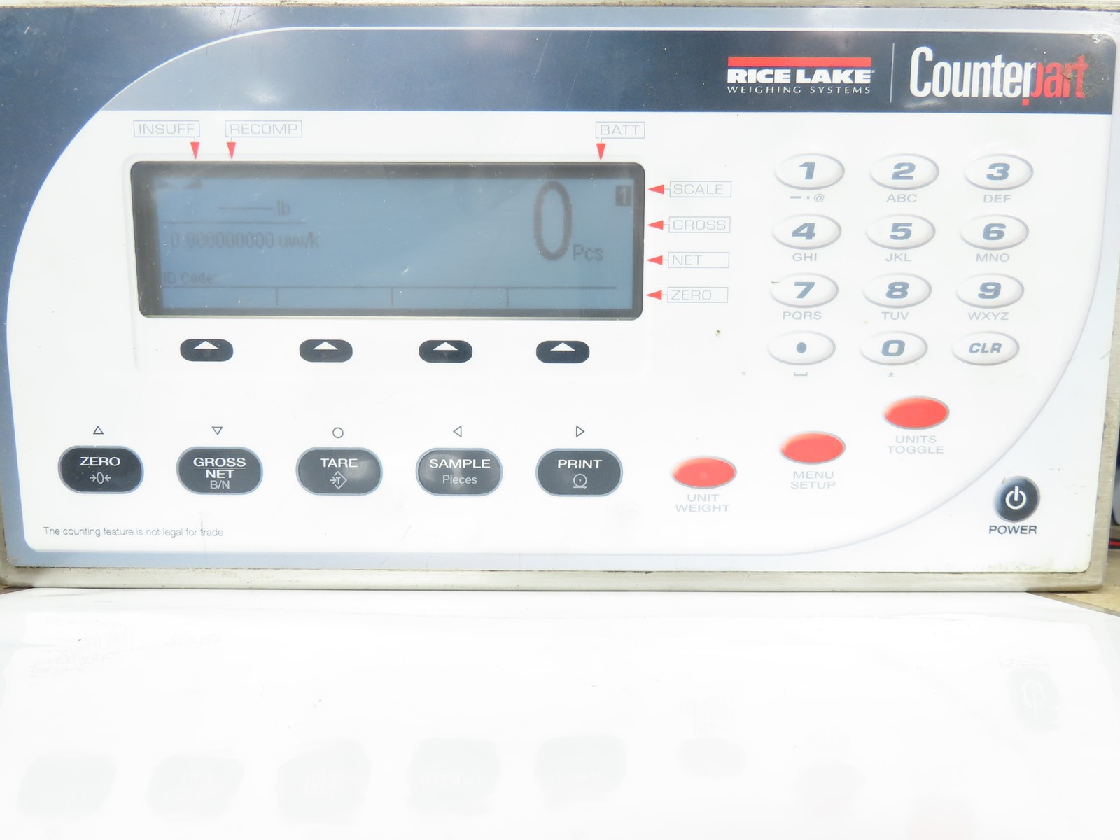 Rice Lake Counterpart Weigh Scale Display Configurable Counting Indicator 12VDC