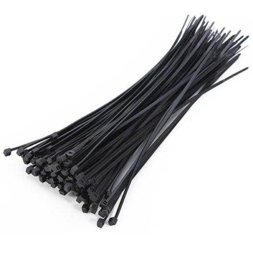100pcs  2.5x200mm  INDUSTRIAL BLACK WIRE CABLE ZIP UV NYLON TIE WRAPS