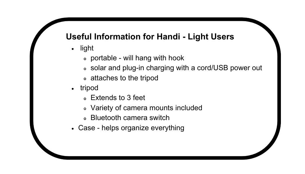 Handi-Light solar rechargeable camp and all purpose light