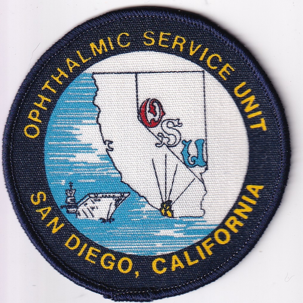 US Navy Sealift Ophthalmic Service Unit patch silkscreen US made 1970s-1980s
