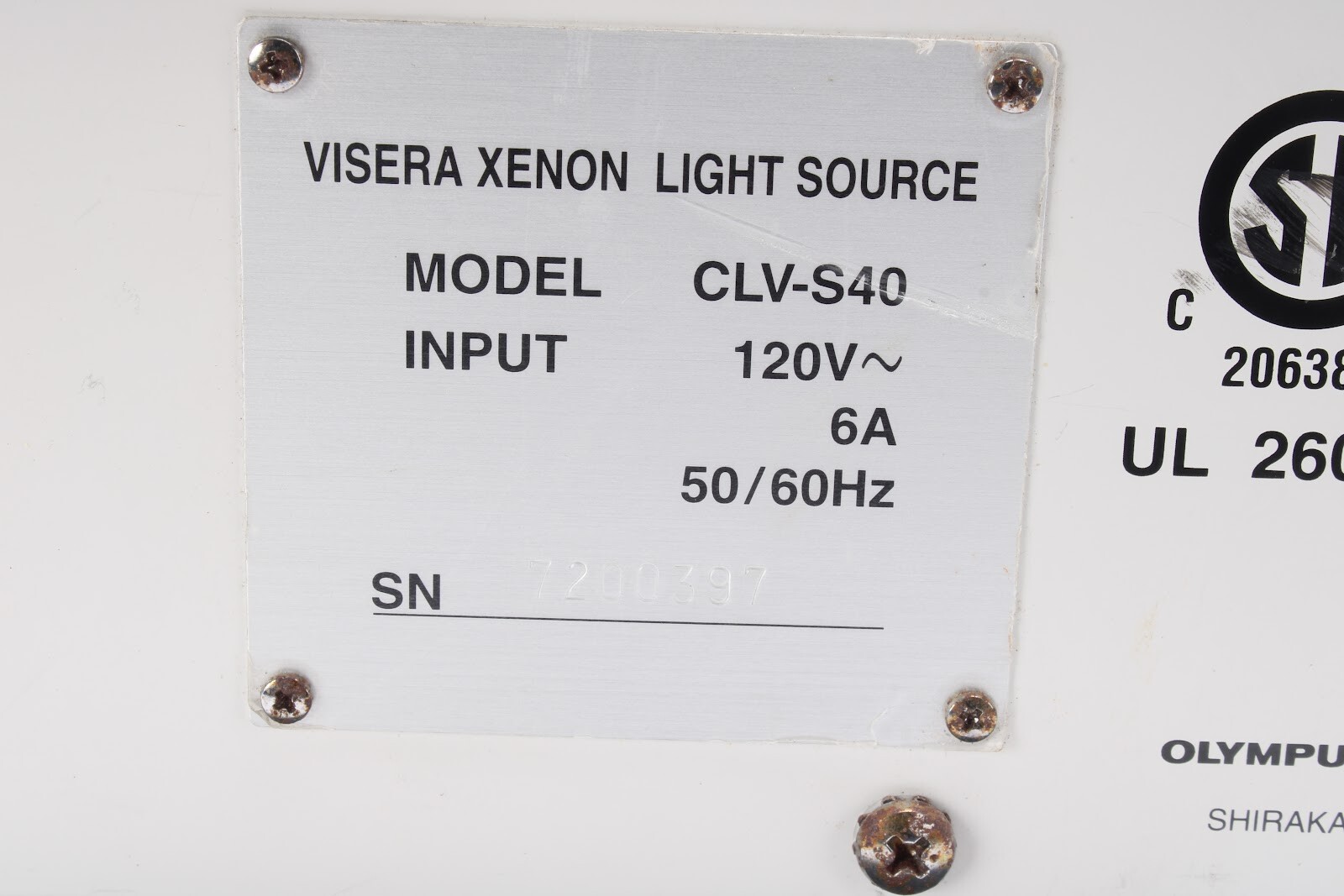 Olympus CLV-S40 Endoscopy Light Source