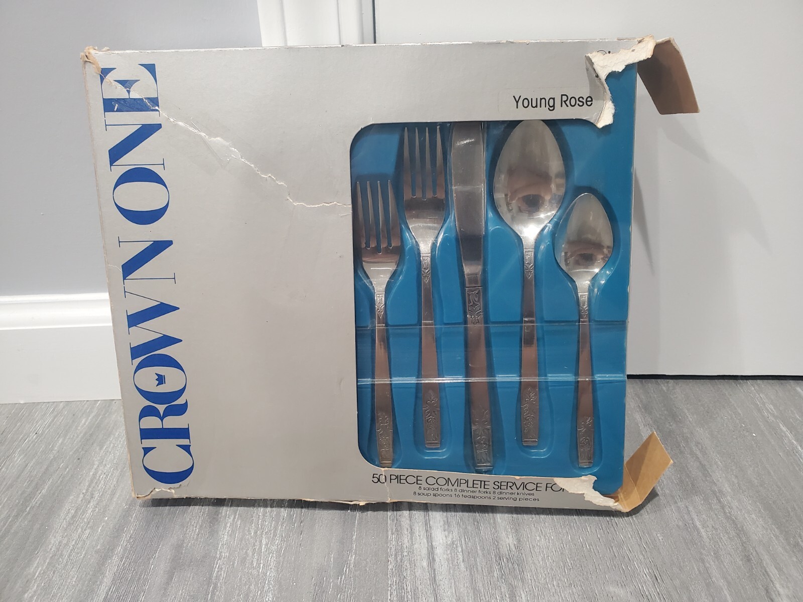 Crown One Young Rose 50 Piece Flatware