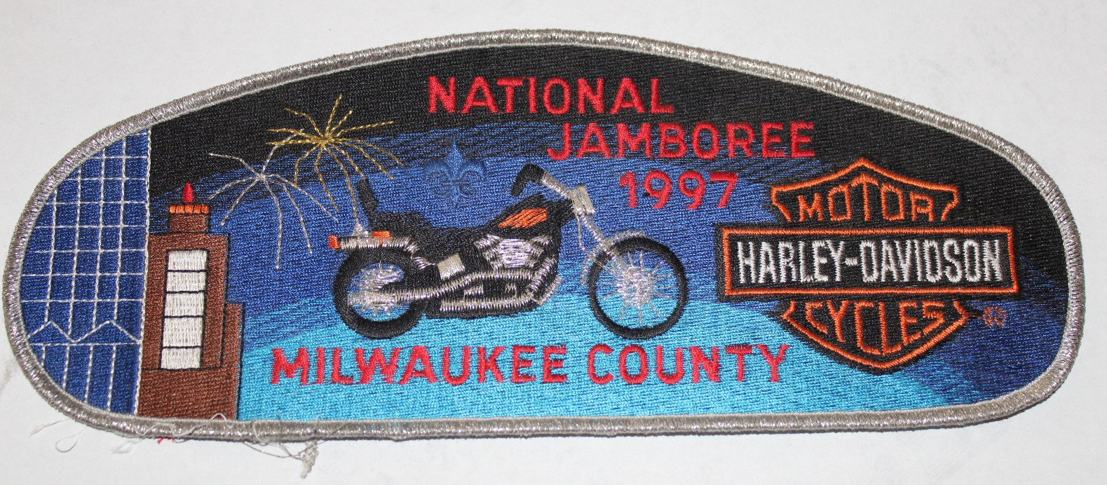 Harley-Davidson 1997 Jamboree Large Patch Milwaukee County 10" x 4" - D7