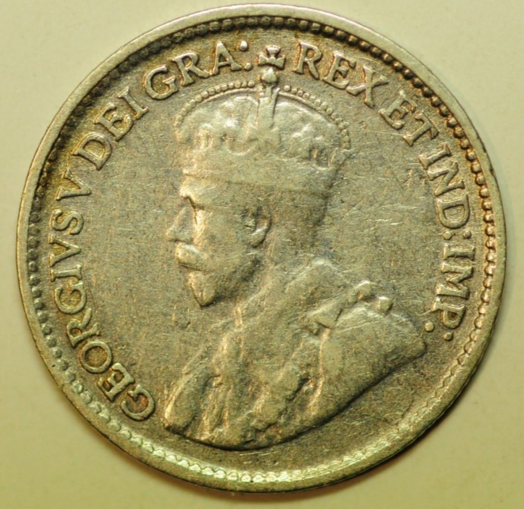 mw29709 Canada Newfoundland Silver 5 Cents 1929  George V   KM#13