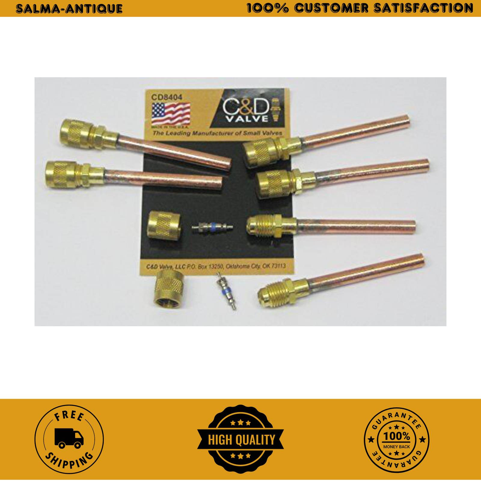 C&D Copper Tube Access Valve 1/4 CD8404 Package of 6