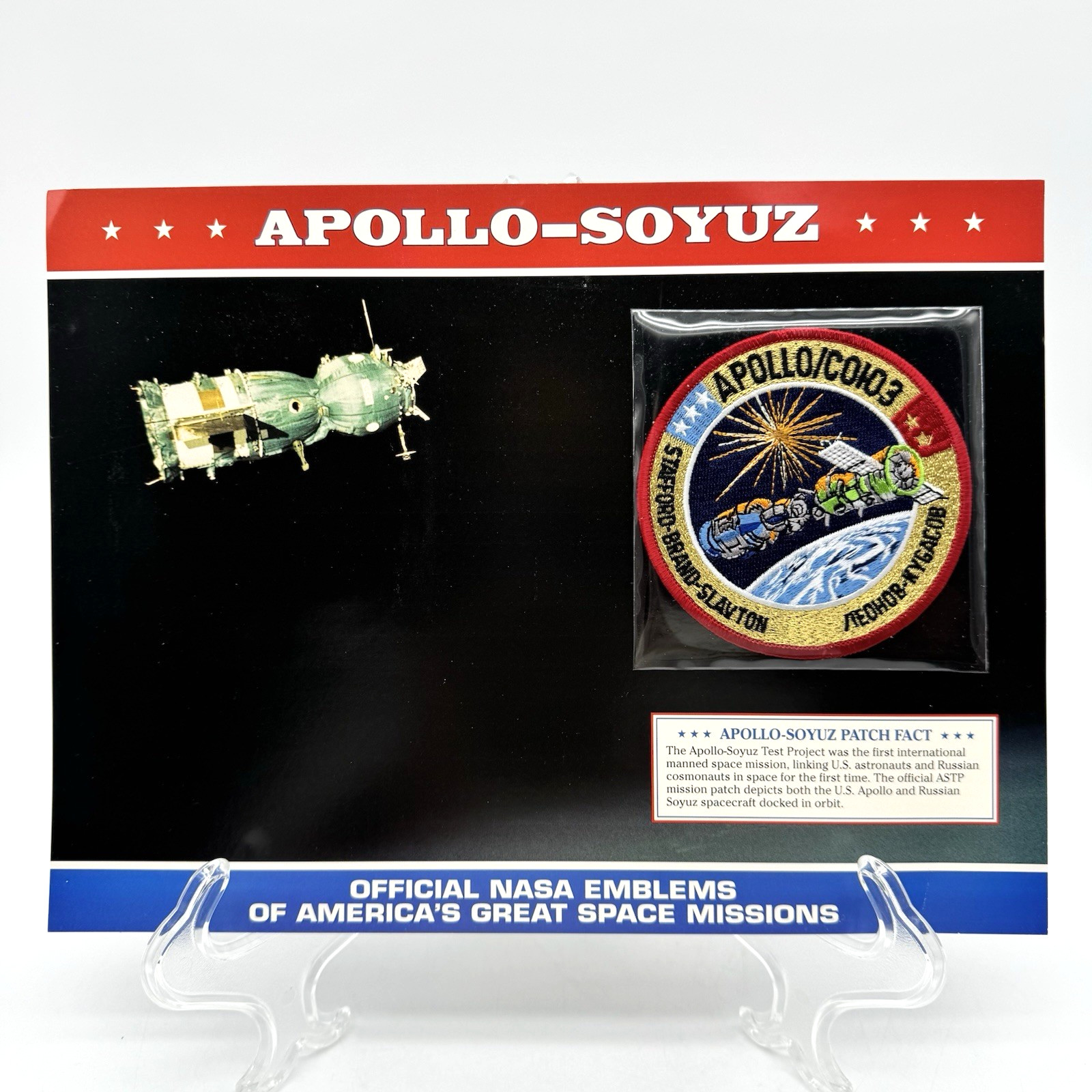 Official NASA Emblems PATCH Space Missions APOLLO-SOYUZ Station ASTP Russian New