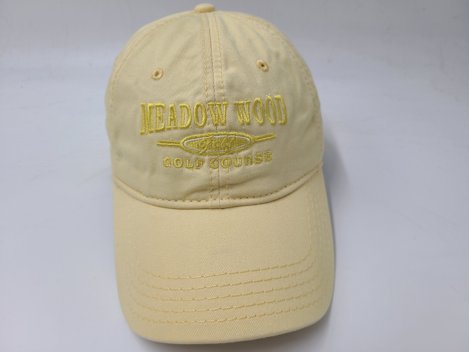 MeadowWood Golf Course Strapback Adjustable Hat Cap Cotton Dad Men Women Yellow