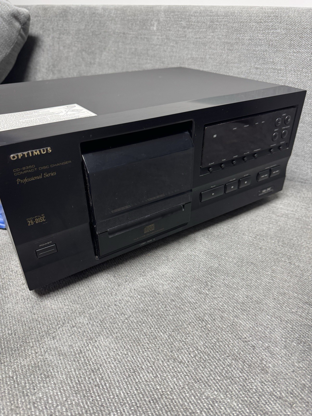 Optimus Compact Disk Changer - CD-FILE 25 Disk - CD-8350 (For Parts/Not Working)
