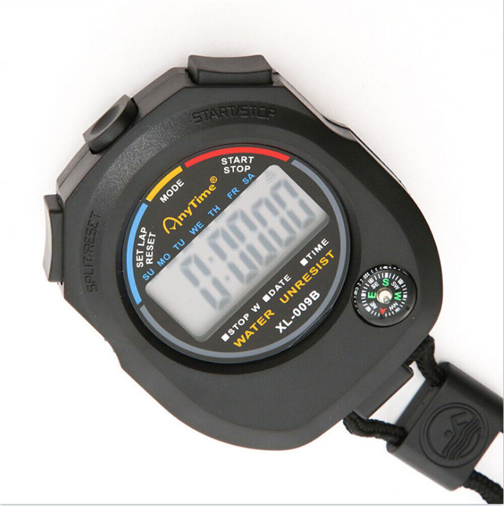 2 Pack Handheld Multi-function Stopwatch Sports Stopwatch Timer Coach Referee