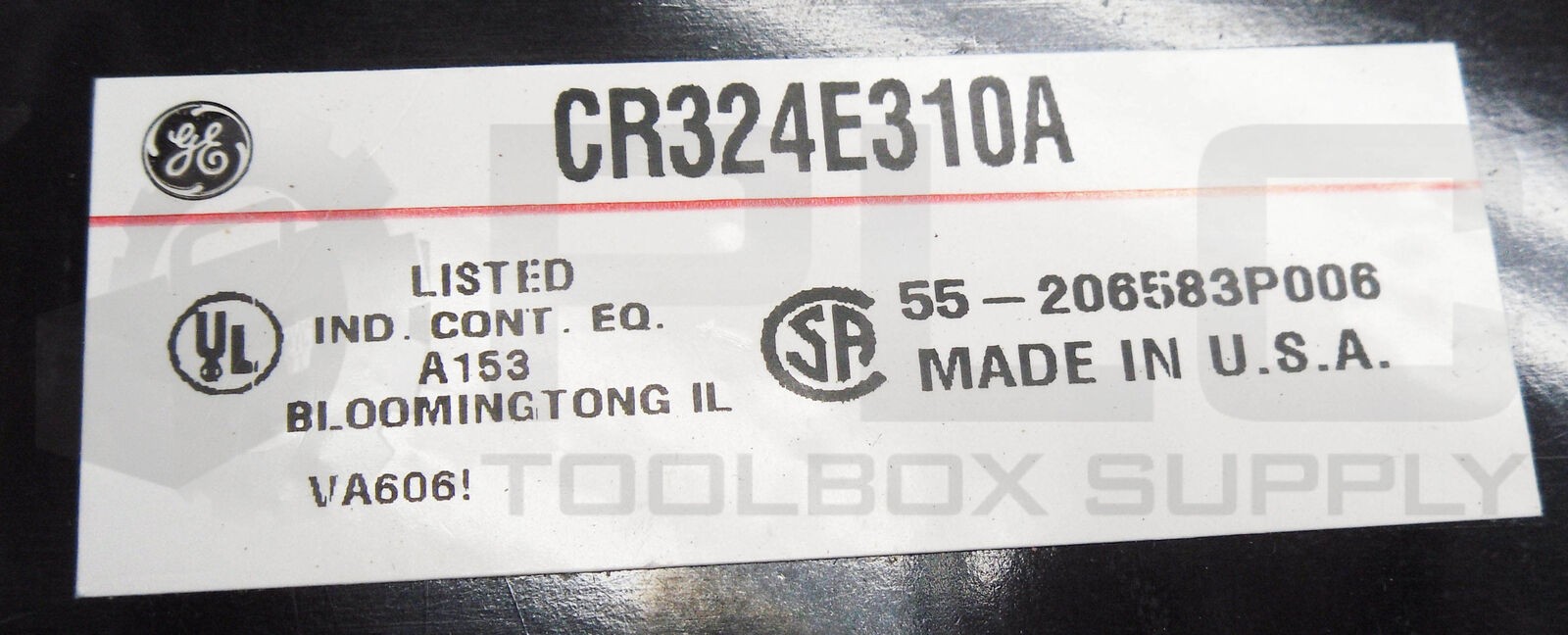 NEW GENERAL ELECTRIC CR324E310A OVERLOAD RELAY