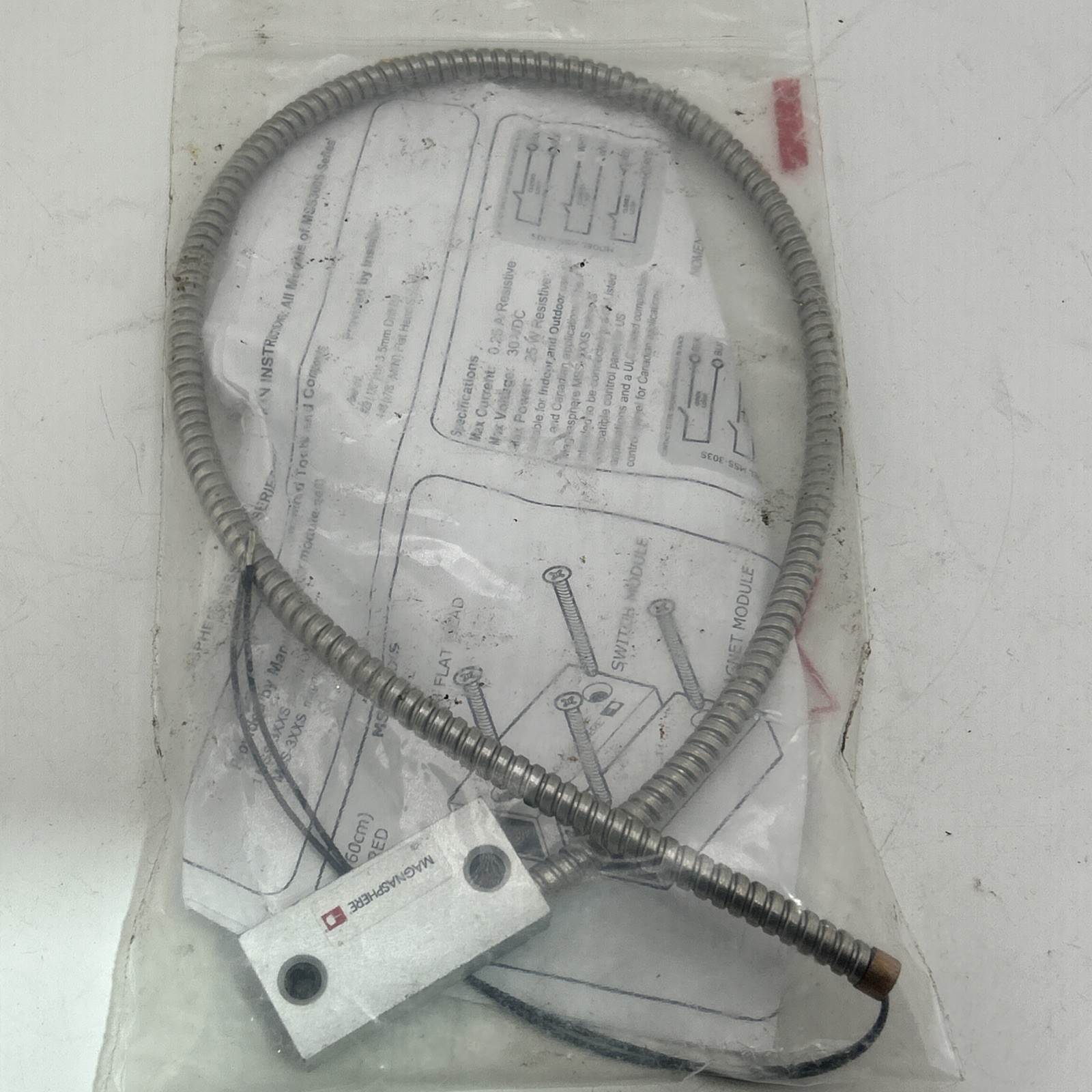 ⚡⚡Magnasphere⚡ MSS-310S-Go Surface Mount Multi-Switch Contact with Armored Cable