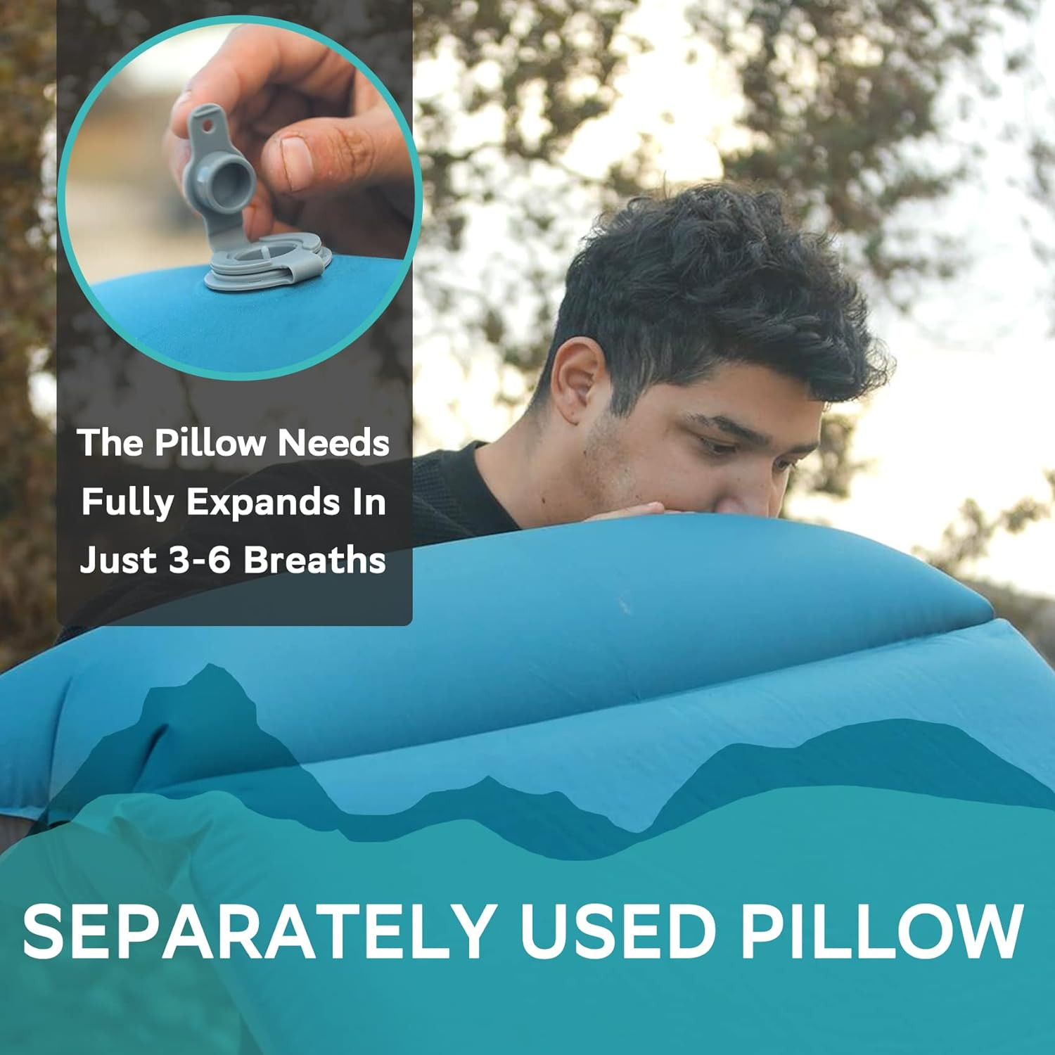 Self Inflating Sleeping Pad for Camping - 1.5/2/3 Inch Camping Pad, Lightweight
