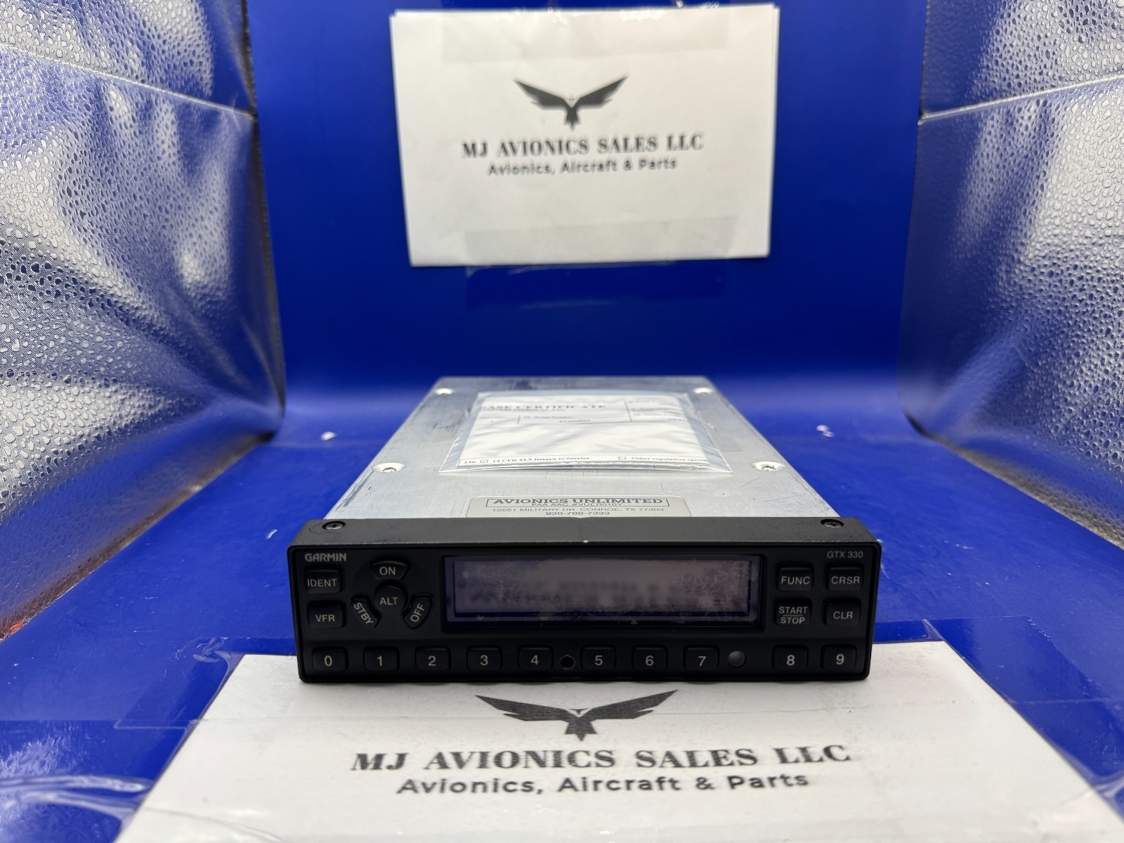 GARMIN GTX 330D MODE S DATALINK TRANSPONDER P/N 011-00455-10  FORM FAA 8130-3