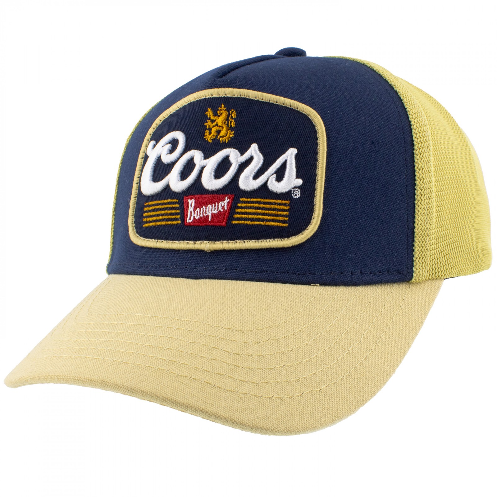 Coors Banquet Logo Embroidered Patch Two Tone Trucker Hat Multi-Color