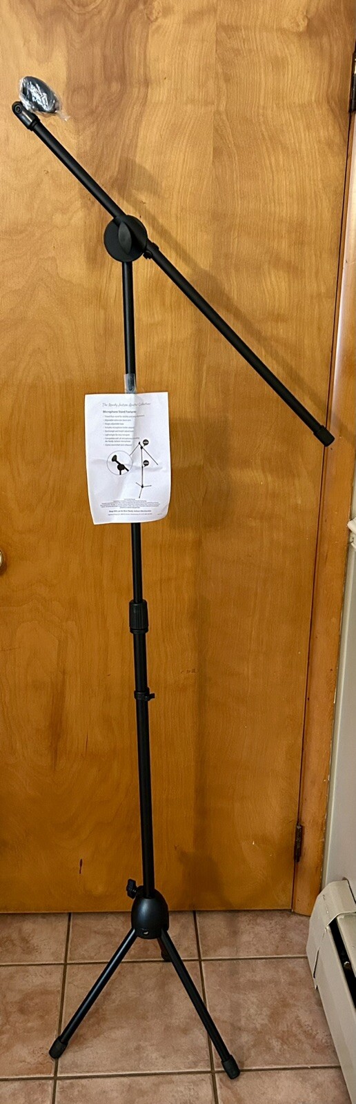 MICROPHONE STAND Tripod Floor Stand Adjustable Full Assembled RANDY JACKSON NOS