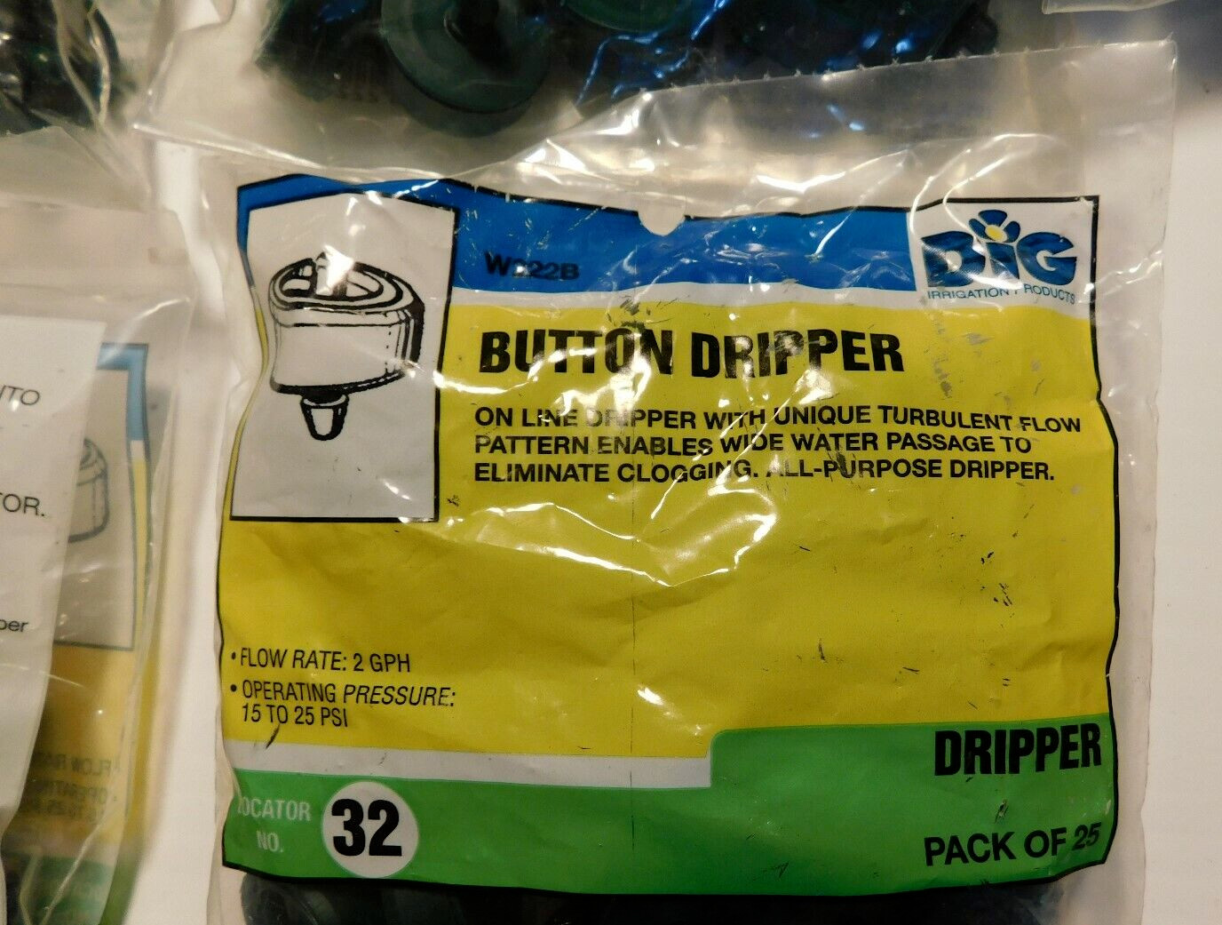DIG W222-B 2 GPH Button Drippers 2- 25-Packs