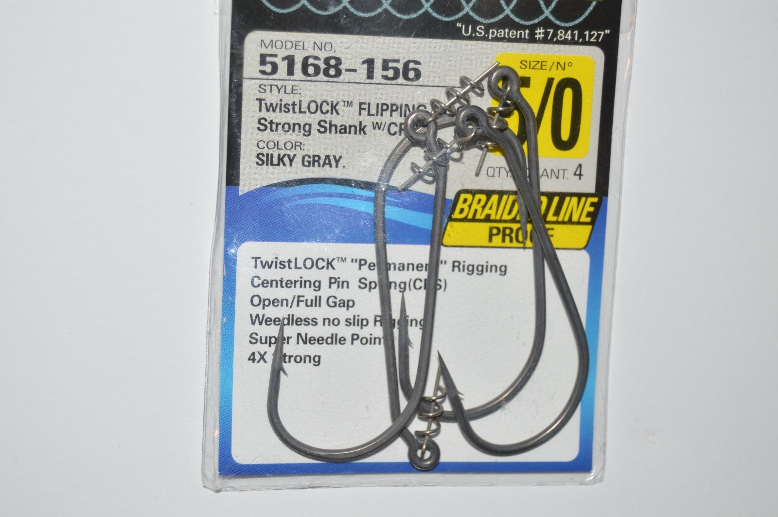 owner twistlock hook 5168-156 ZO-wire 5/0 centering pin spring braid line proof