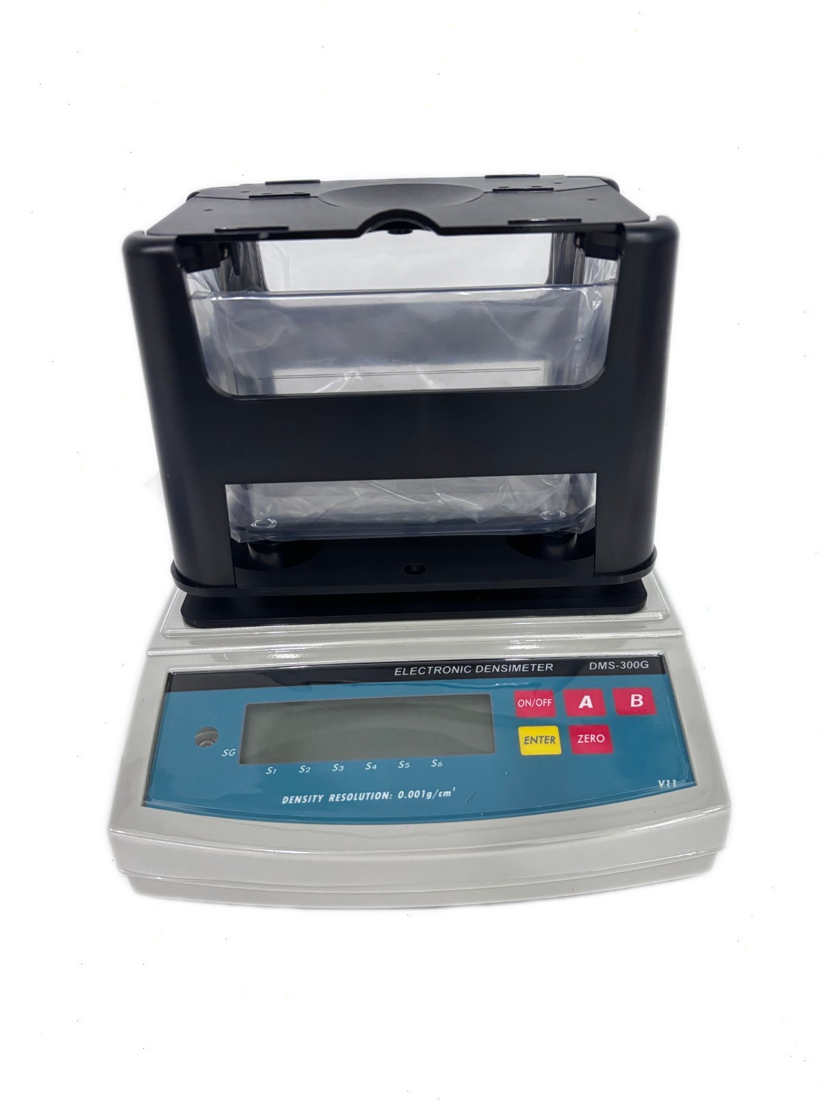 Density Measurement for Solid Materials with Maximum 300g Resolution 0.001g/cm³