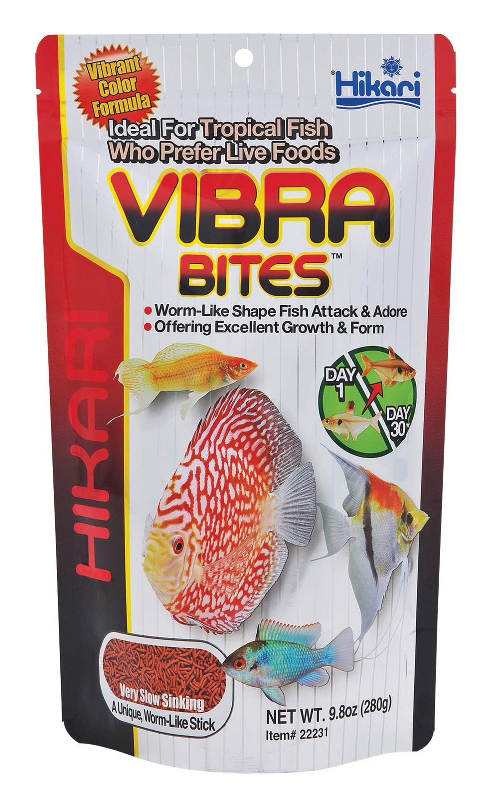 Hikari Vibra Bites Fish Food 9.8oz - Red - Freshwater & Saltwater Lure