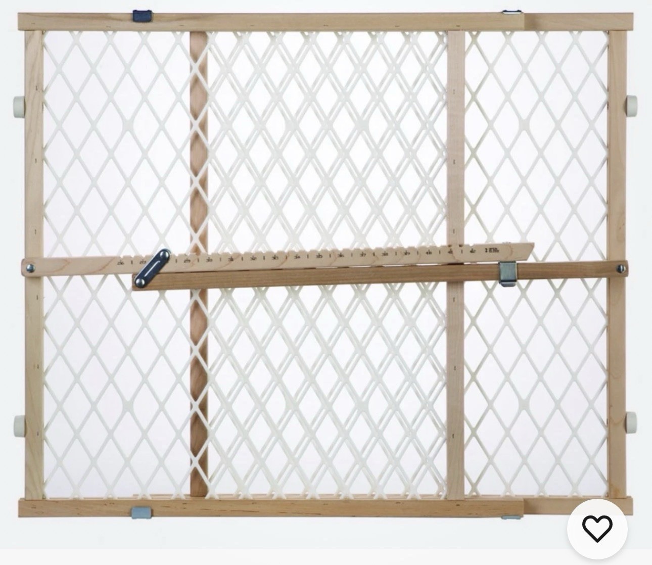 Toddleroo by North States - Diamond Mesh Wooden Baby Gate: Opening Is 26” To 42”