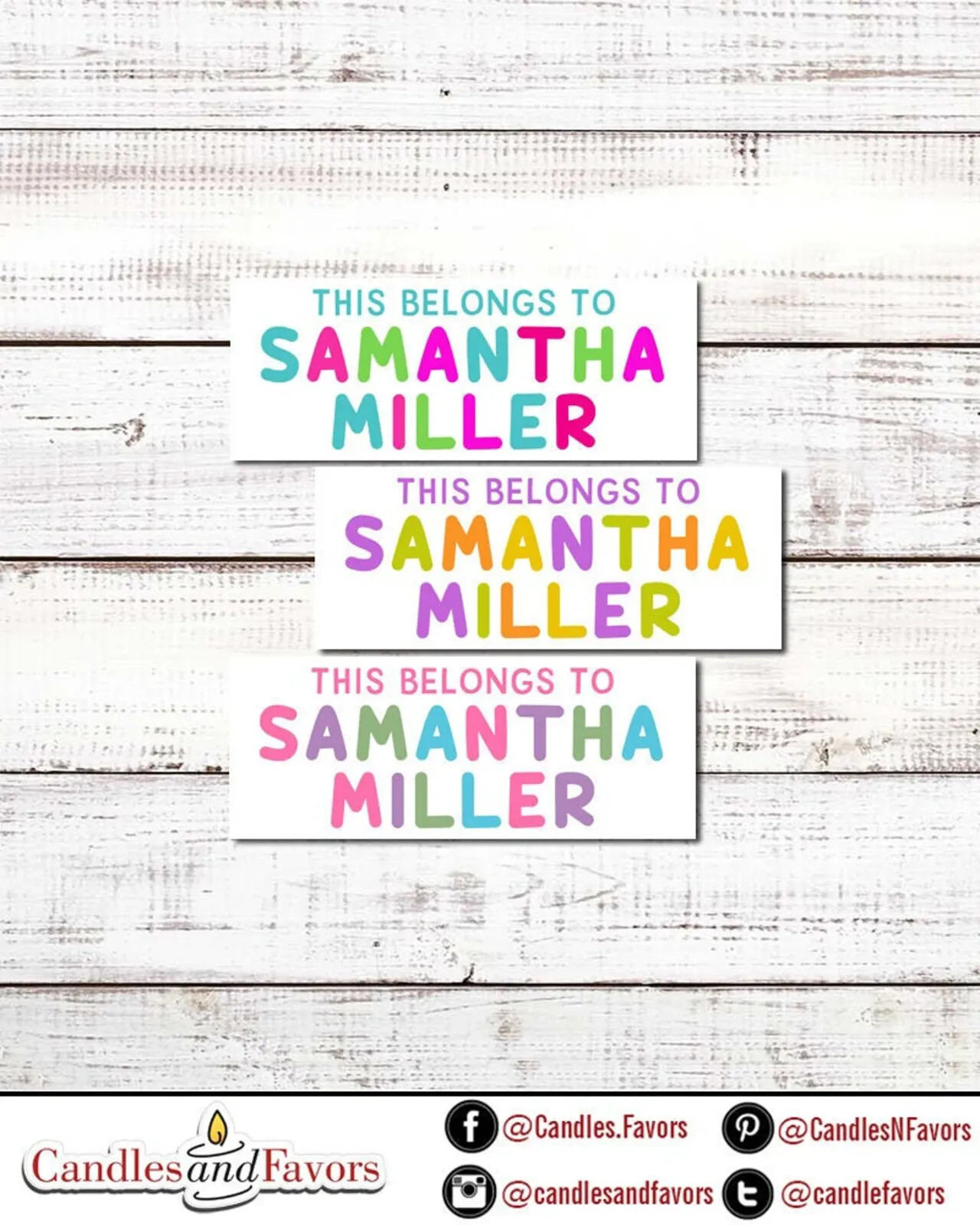 Girl Name Label | Name Labels | Waterproof Vinyl School Supply Stickers