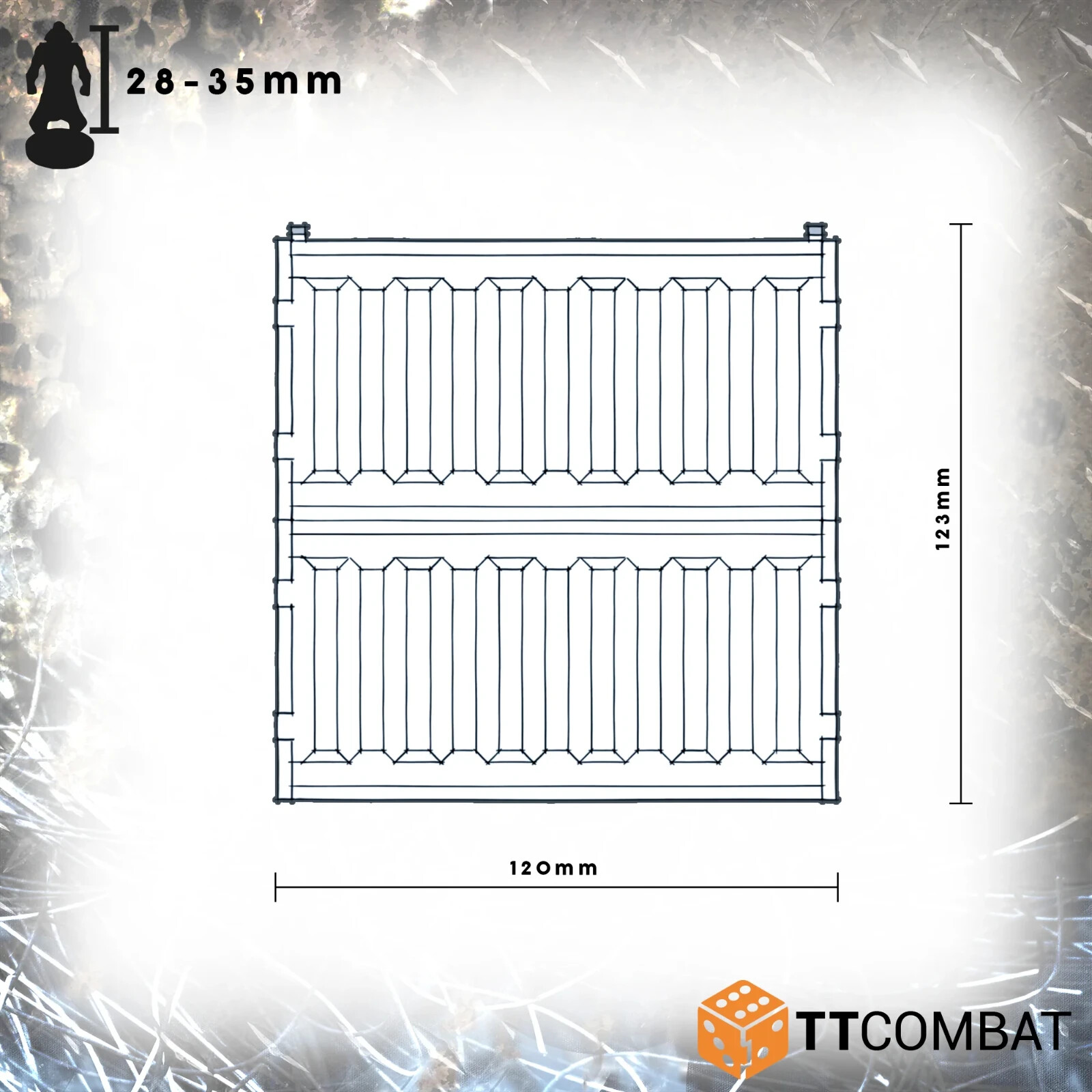 TTCombat TTSCW-SFG-166 Goliath Container Wall (Sci-Fi Gothic) Terrain Kit