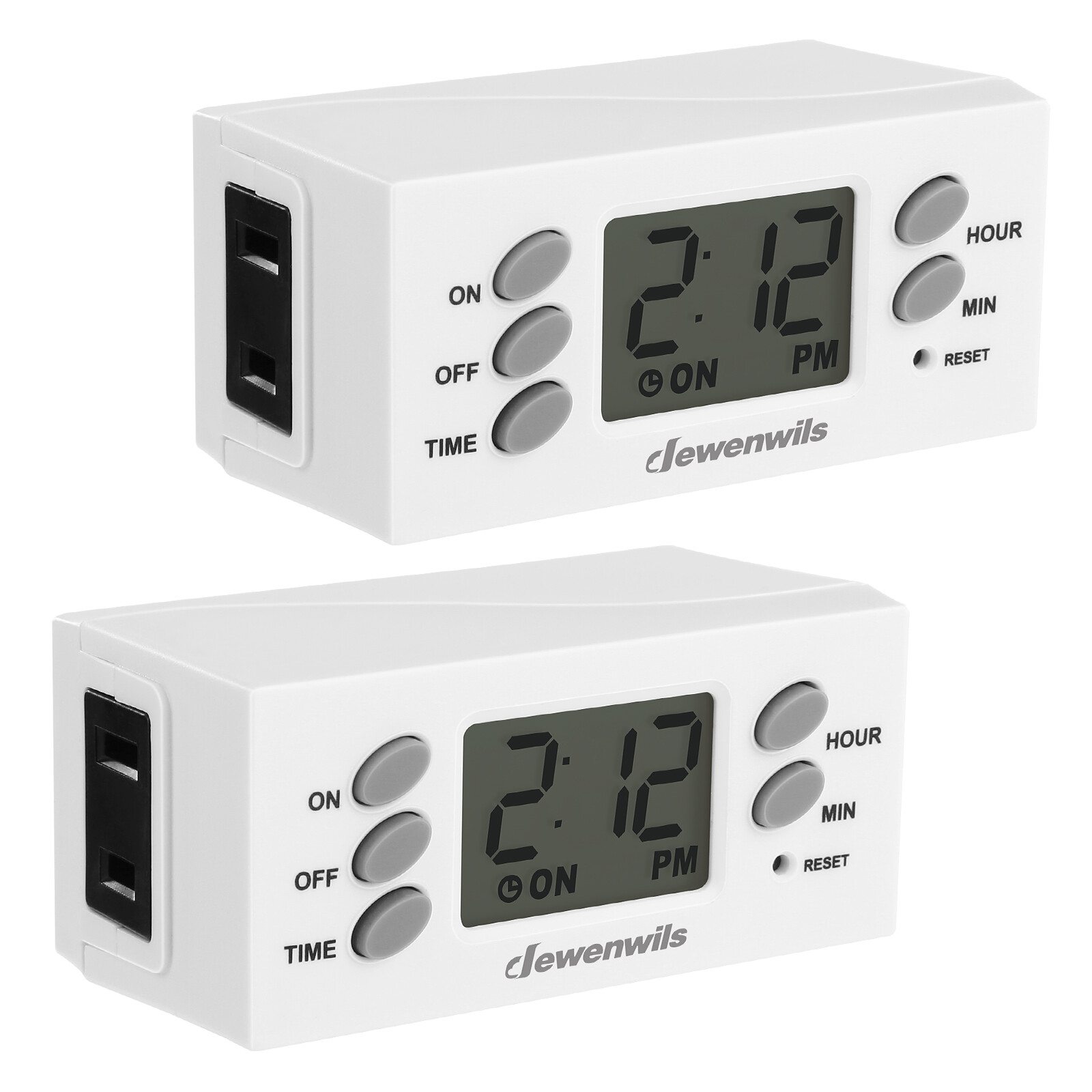 DEWENWILS 2 Pack Light Timer Digital Programmable Plug in Lamp Timer Switch