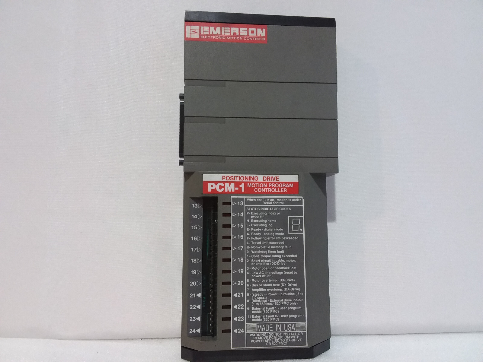 Emerson PCM-1 Positioning Drive Motion Program Controller Rev T.3