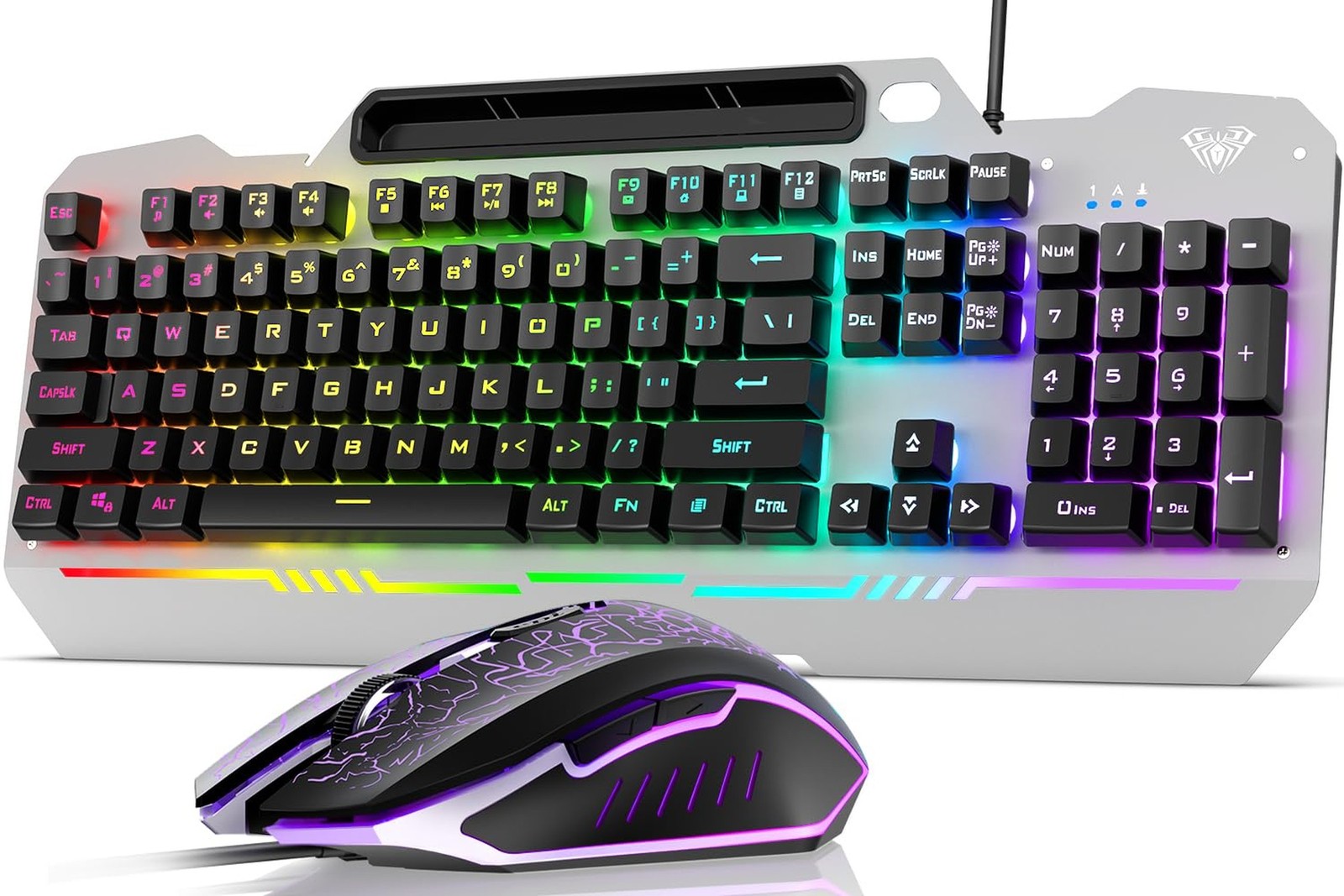 AULA Gaming Keyboard and Mouse,Wired 104-Key Mouse and Keyboard Combo Metal |...