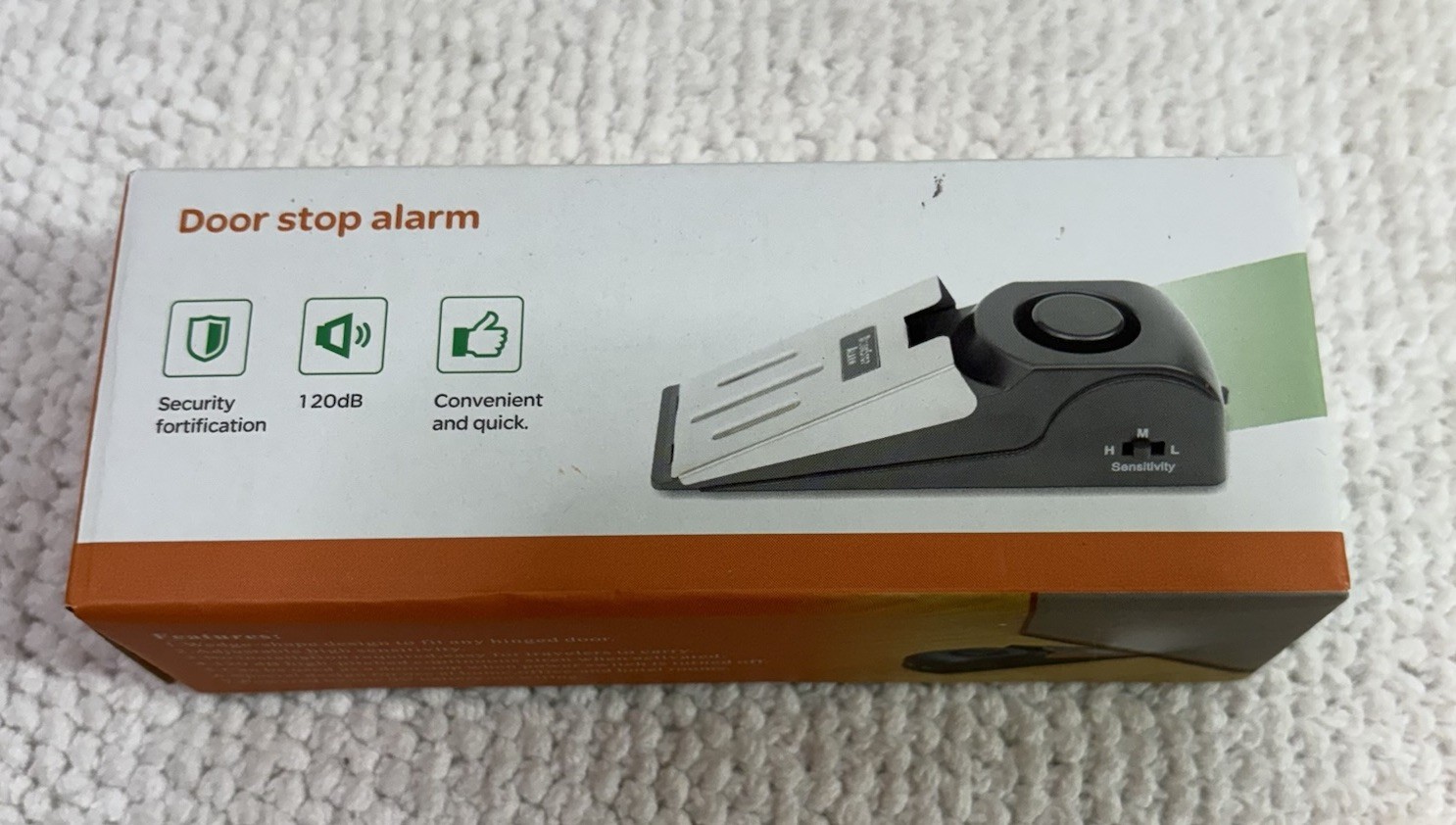 RoHS Door Stopper Loud Alarm 120dB Travel for Home, Apartment & Hotel Security